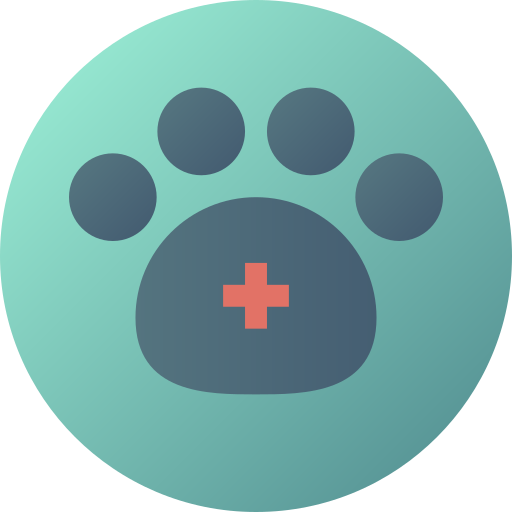 veterinair Flat Circular Gradient icoon