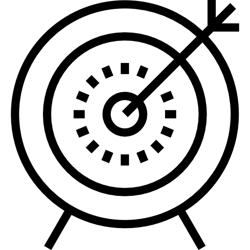objetivo Maxim Flat Lineal icono