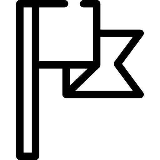 flaga Detailed Rounded Lineal ikona