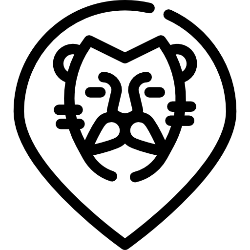 lion Detailed Rounded Lineal Icône