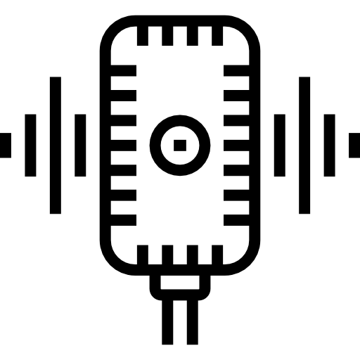 microfone Maxim Flat Lineal Ícone