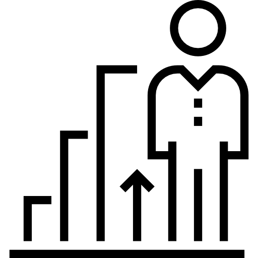 Growth Maxim Flat Lineal icon