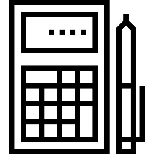 rekenmachine Maxim Flat Lineal icoon