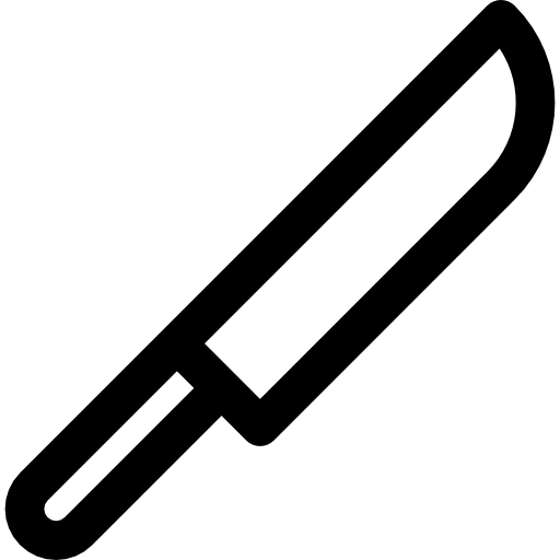 cuchillo Basic Rounded Lineal icono
