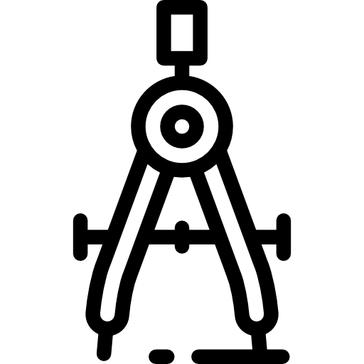kompas Detailed Rounded Lineal ikona
