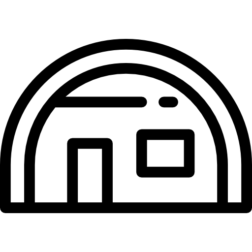 wigwam Detailed Rounded Lineal ikona
