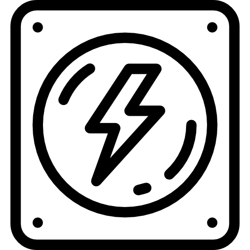 전기 Detailed Rounded Lineal icon