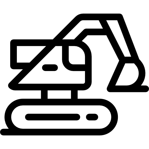 Excavator Detailed Rounded Lineal icon