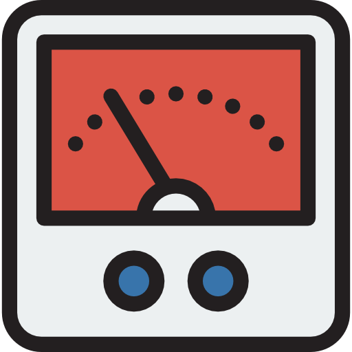 Voltmeter Detailed Rounded Lineal color icon