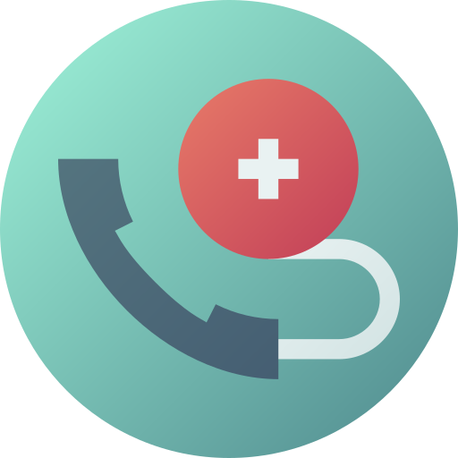 Emergency call Flat Circular Gradient icon