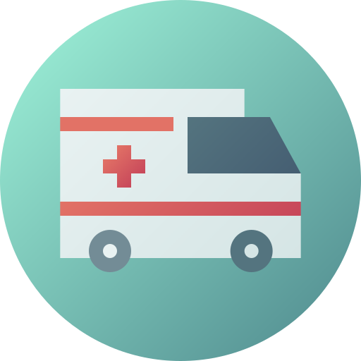 Ambulance Flat Circular Gradient icon