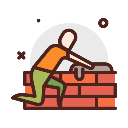 Bricklayer Darius Dan Lineal Color icon