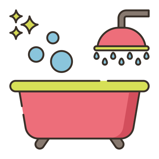 vasca da bagno Flaticons Lineal Color icona