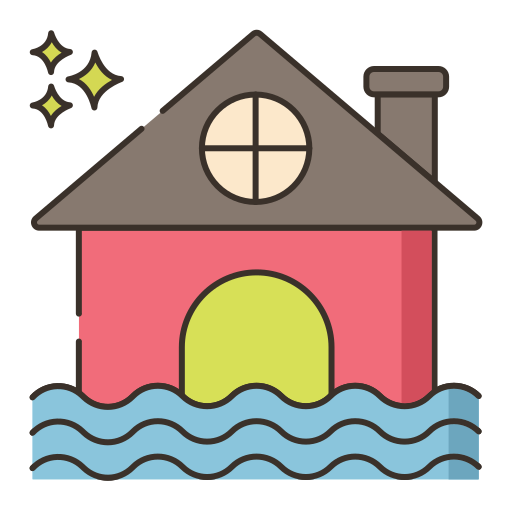 홍수 Flaticons Lineal Color icon