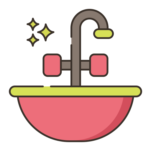 lavabo Flaticons Lineal Color icono