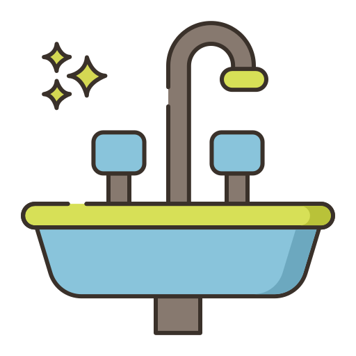 lavabo Flaticons Lineal Color icono