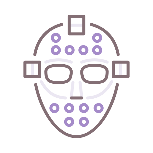 máscara de hockey Flaticons Lineal Color icono
