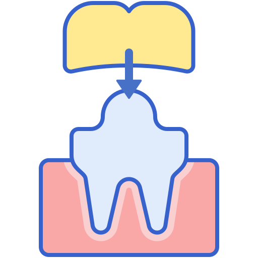 korona dentystyczna Flaticons Lineal Color ikona