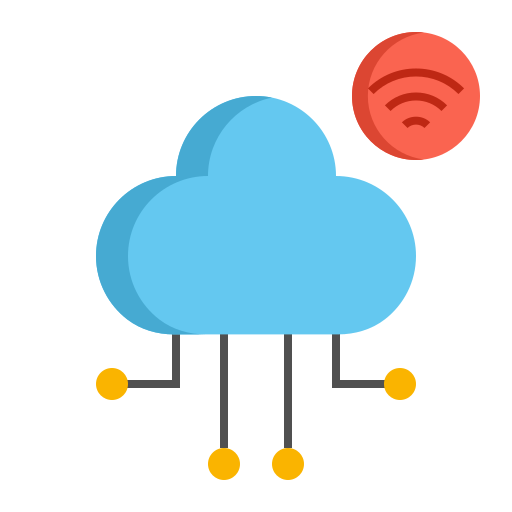 computación en la nube Flaticons Flat icono