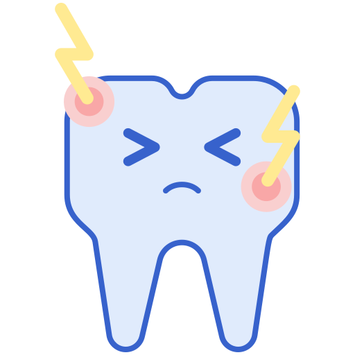 ból zęba Flaticons Lineal Color ikona