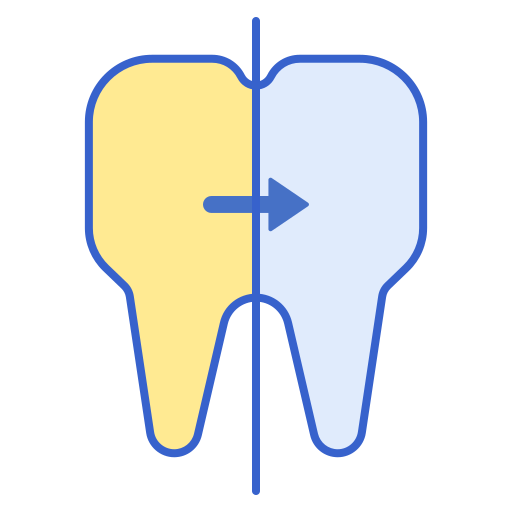 wybielanie zębów Flaticons Lineal Color ikona