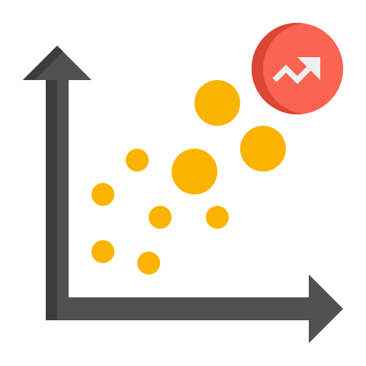 wykres punktowy Flaticons Flat ikona