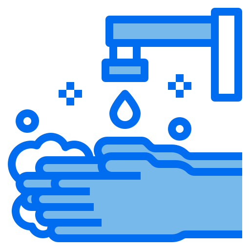 Washing hands Payungkead Blue icon
