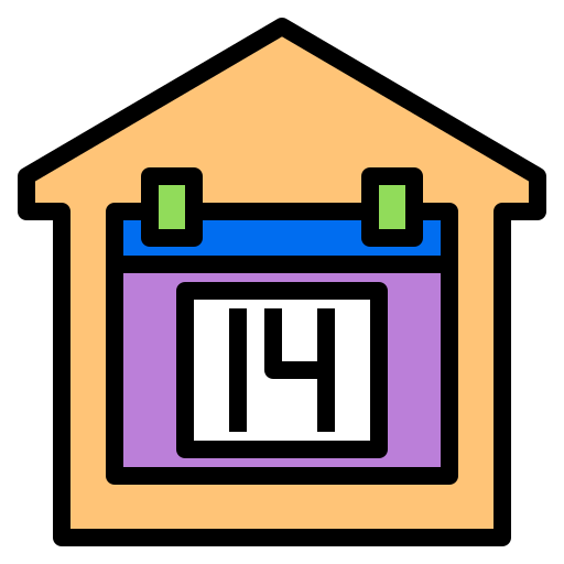 kalender Payungkead Lineal Color icoon