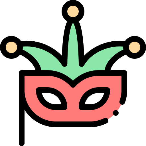 maska karnawałowa Detailed Rounded Lineal color ikona
