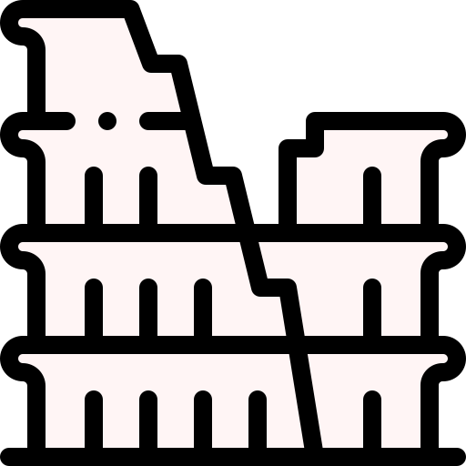 coliseu Detailed Rounded Lineal color Ícone