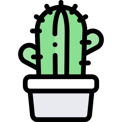cactus Detailed Rounded Lineal color icona