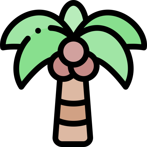 palme Detailed Rounded Lineal color icon