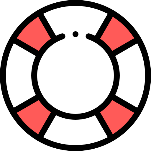 구명 부표 Detailed Rounded Lineal color icon