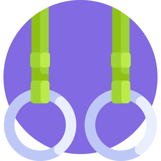 gymnastiek ringen Detailed Flat Circular Flat icoon