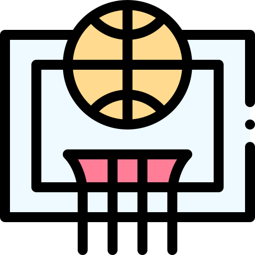 농구 Detailed Rounded Lineal color icon