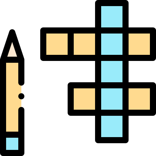 クロスワード Detailed Rounded Lineal color icon