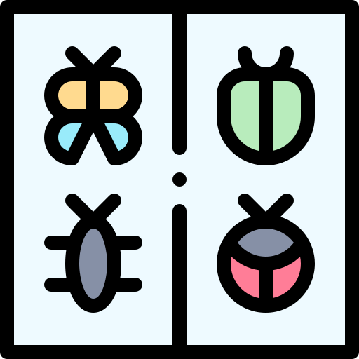 곤충 Detailed Rounded Lineal color icon