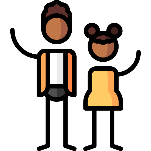 Father Puppet Characters Lineal Color icon