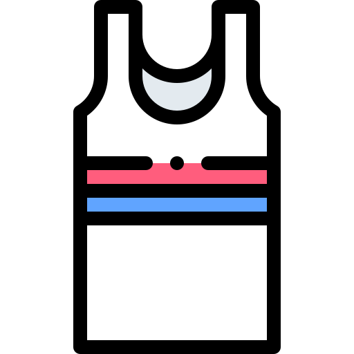 민소매 셔츠 Detailed Rounded Lineal color icon