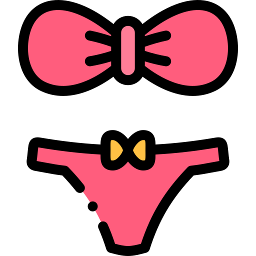 Bikini Detailed Rounded Lineal color icon