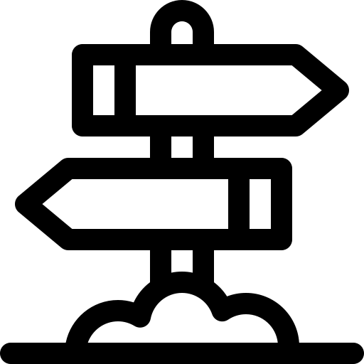 panneau directionnel Basic Rounded Lineal Icône