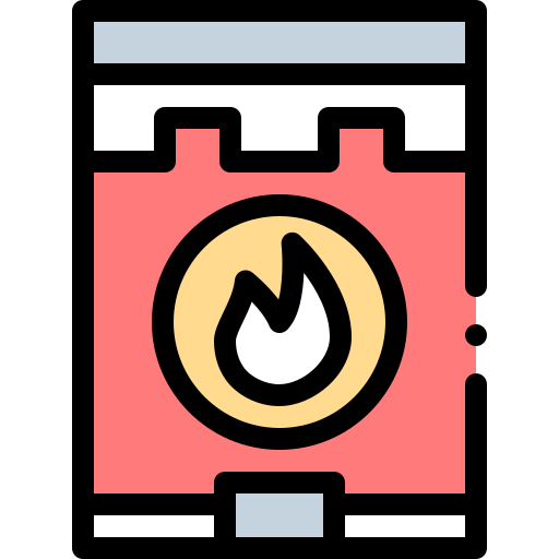 alarm przeciwpożarowy Detailed Rounded Lineal color ikona