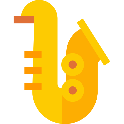 saxofoon Basic Straight Flat icoon