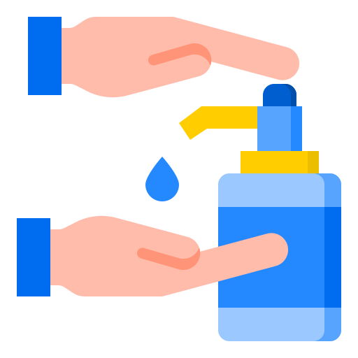 lavaggio delle mani srip Flat icona
