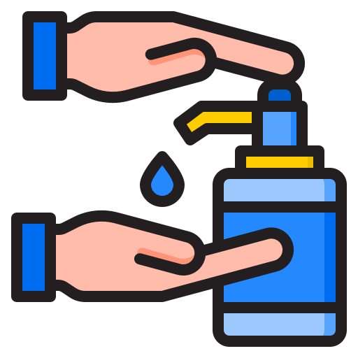 Handwash srip Lineal Color icon