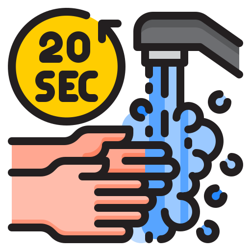Hand wash srip Lineal Color icon