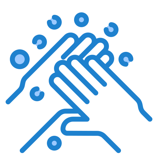 Hand washing srip Blue icon