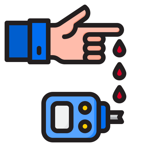 Blood test srip Lineal Color icon
