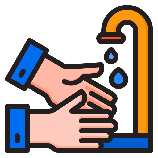 Handwash srip Lineal Color icon