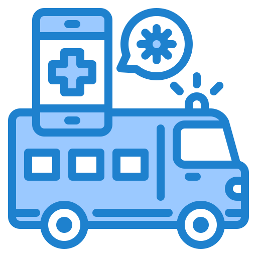 Ambulance srip Blue icon